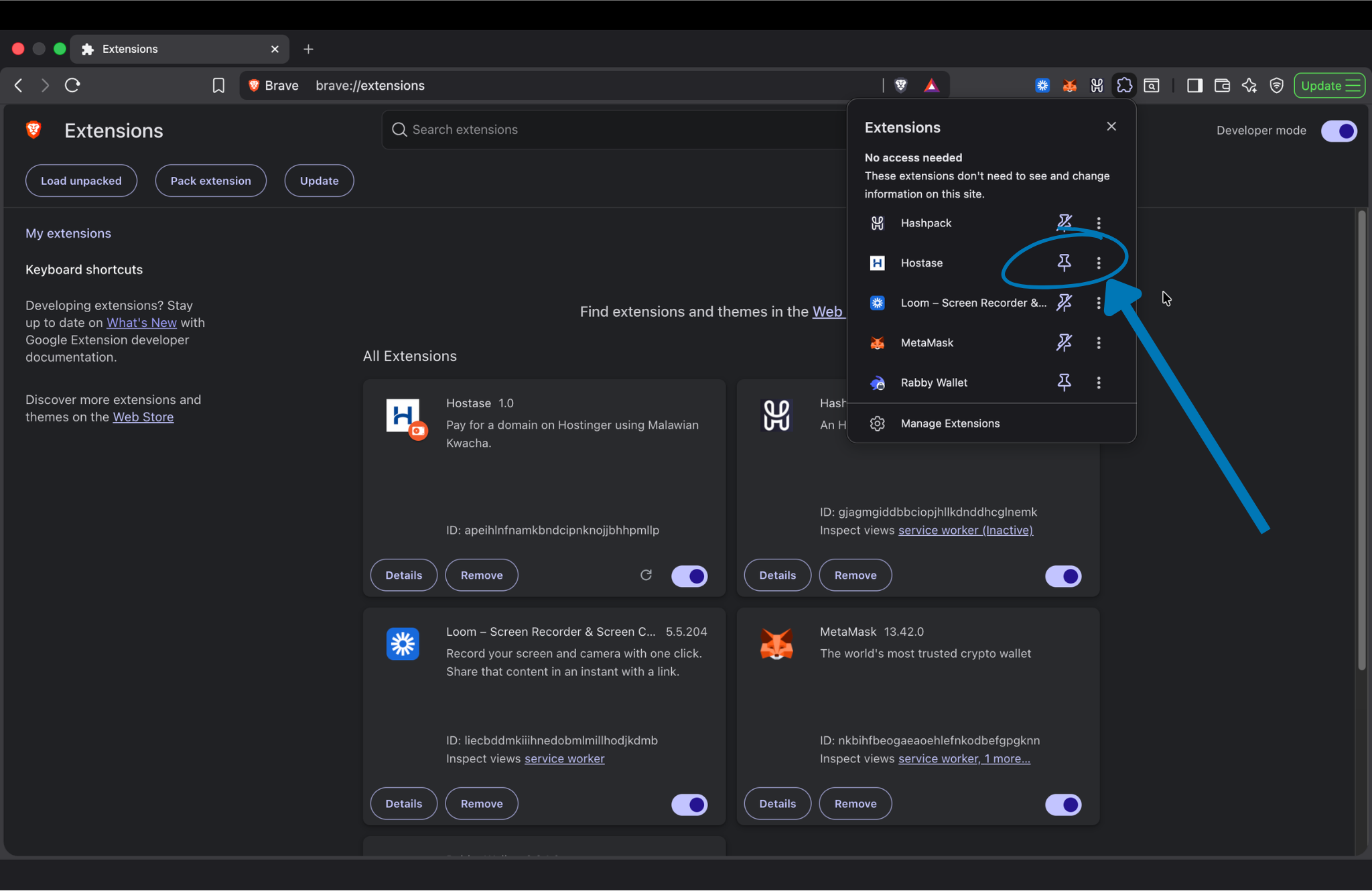 Load unpacked dialog